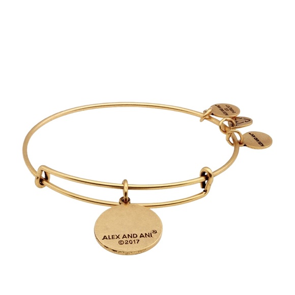Alex and Ani Initial 'S' Charm Bangle (Goldtone) - Picture 2 of 2